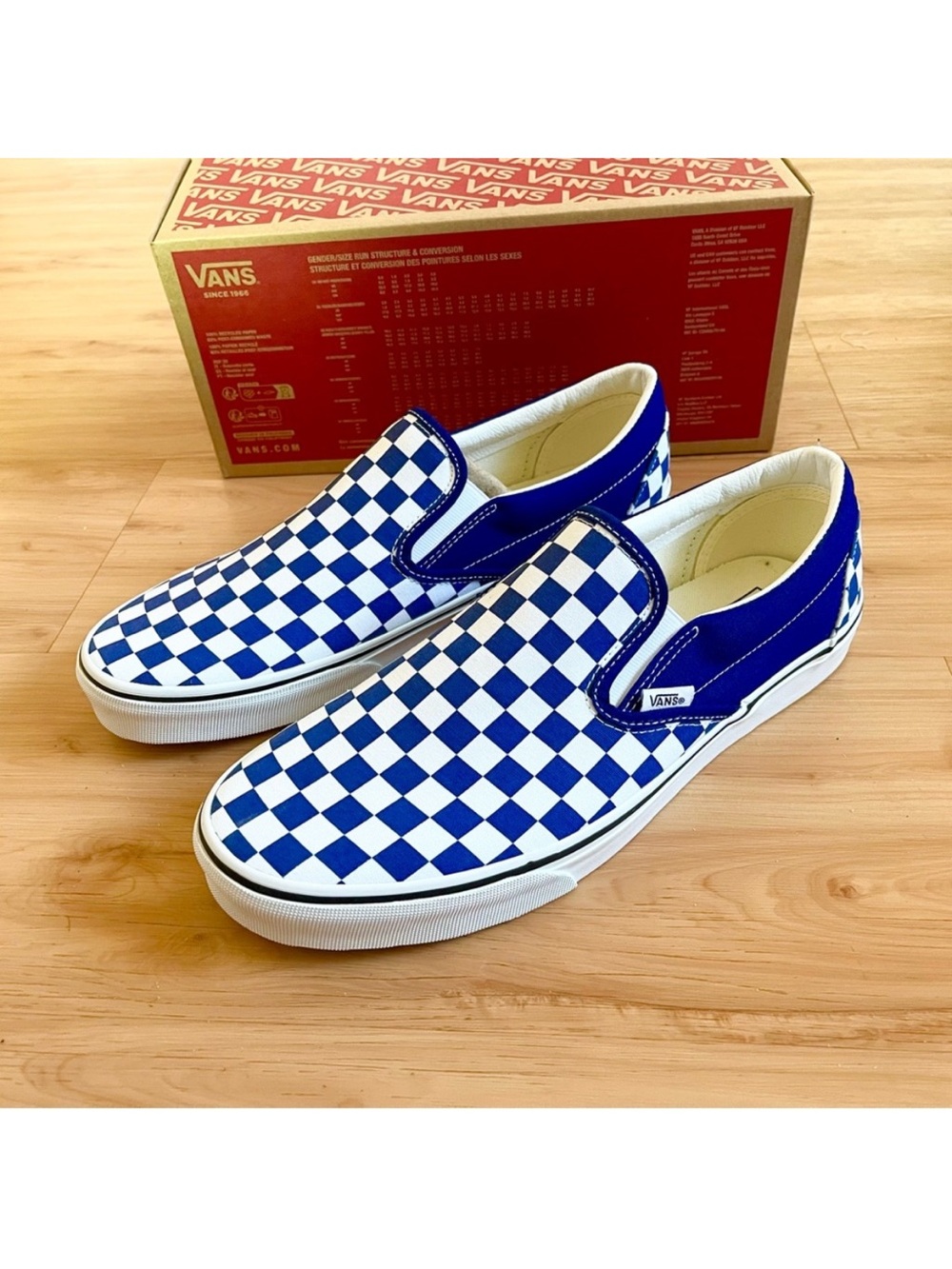 Vans Classic Slip-On
'Checkerboard - Beacon Blue' Women 13.0 US Mens 11.5 US - Picture 5 of 10
